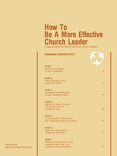 Imagen de archivo de How To Be A More Effective Church Leader: A Special Edition for Pastors And Other Church Leaders a la venta por BookMarx Bookstore