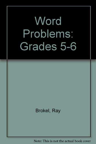 Word Problems: Grades 5-6 Math (9780938256427) by School Zone; Joan Hoffman; Ray Broekel