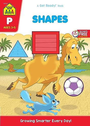 9780938256632: School Zone - Shapes Workbook - 32 Pages, Ages 3 to 5, Preschool to Kindergarten, Basic Shapes, Shape Names & Characteristics, Colors, Same or Different, and More (School Zone Get Ready!™ Book Series)