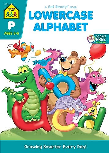 Beispielbild fr School Zone - Lowercase Alphabet Workbook - 32 Pages, Ages 3 to 5, Preschool to Kindergarten, ABC's, Letters, Tracing, Printing, Writing, Manuscript, and More (School Zone Get Ready!? Book Series) zum Verkauf von Gulf Coast Books