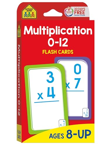 9780938256939: School Zone - Multiplication 0-12 Flash Cards - Ages 8+, 3rd Grade, 4th Grade, Elementary Math, Multiplication Facts, Common Core, and More