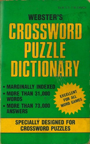 Beispielbild fr Webster's Crossword Puzzle Dictionary (More Than 31,000 Words More Than 73,000 Answers) zum Verkauf von Wonder Book