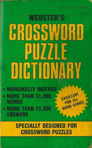 9780938261070: Webster's Crossword Puzzle Dictionary (More Than 31,000 Words More Than 73,000 Answers)