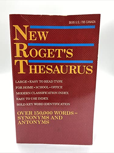 Imagen de archivo de New Roget's Thesaurus a la venta por Better World Books: West