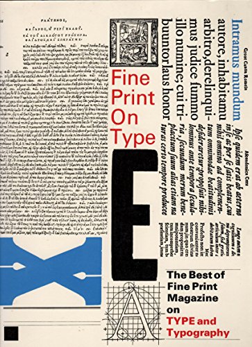 Beispielbild fr Fine Print on Type zum Verkauf von Books From California