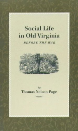 Imagen de archivo de Social Life in Virginia Before the War a la venta por Bearly Read Books