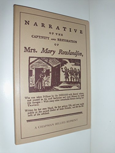 9780939218202: Narrative of the Capture and Rescue of Mary Rowlan