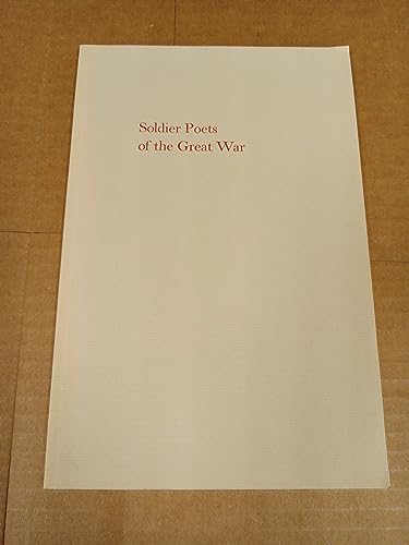 Imagen de archivo de Soldier Poets of the Great War - An Exhibition at the Grolier Club a la venta por G.J. Askins Bookseller