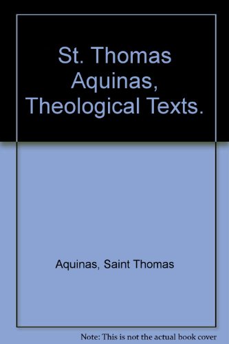 Beispielbild fr St. Thomas Aquinas, Theological Texts zum Verkauf von ThriftBooks-Atlanta