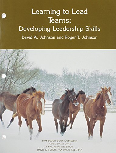 Imagen de archivo de Learning to Lead Teams Developing Leadership Skills a la venta por HPB-Red