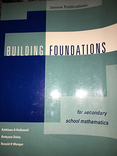 Beispielbild fr Building Foundations for Secondary School Mathematics zum Verkauf von Better World Books