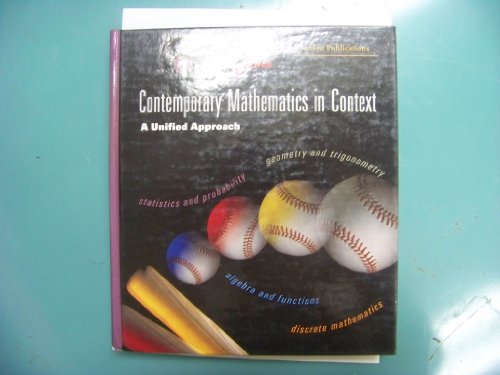 Imagen de archivo de Contemporary Mathematics in Context: A Unified Approach-Course 1 a la venta por Better World Books