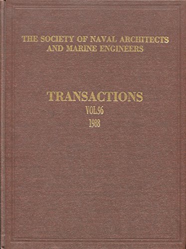 Beispielbild fr Transactions, 1988 (Society of Naval Architects & Marine Engineers Transactions) zum Verkauf von HPB-Red