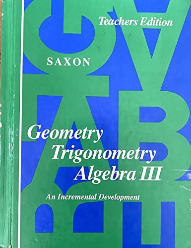 Beispielbild fr Geometry, Trigonometry, Algebra 3 zum Verkauf von Better World Books