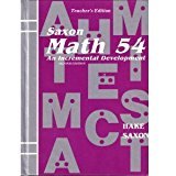 9780939798223: Math 54: An Incremental Development, Teacher's Edition