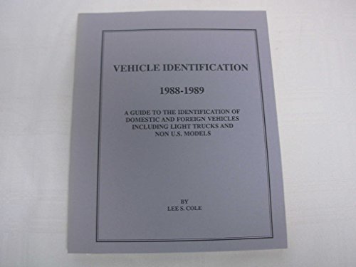 9780939818181: Vehicle Identification 1988-1989