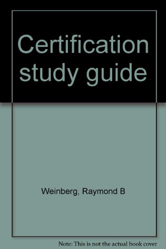 Beispielbild fr Certification study guide zum Verkauf von Wonder Book