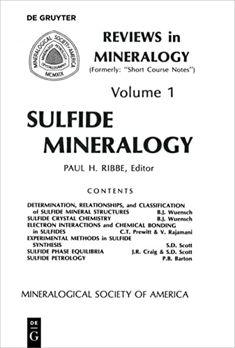 9780939950010: Sulfide Mineralogy: 1 (Reviews in Mineralogy & Geochemistry, 1)