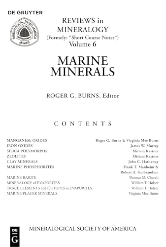 Marine Minerals (Reviews in Mineralogy & Geochemistry, 6) (9780939950065) by Burns, Roger G.