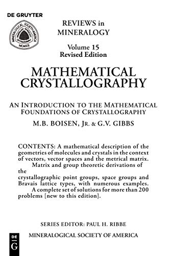 Imagen de archivo de Mathematical Crystallography (Reviews in Mineralogy & Geochemistry) a la venta por Chiron Media