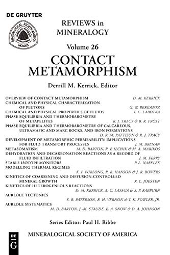 9780939950317: Contact Metamorphism: 26 (Reviews in Mineralogy & Geochemistry, 26)