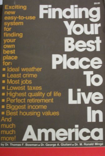 Beispielbild fr Finding Your Best Place to Live in America zum Verkauf von Wonder Book