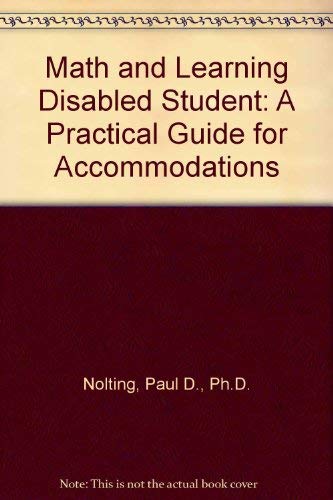 Imagen de archivo de Math and Learning Disabled Student: A Practical Guide for Accommodations a la venta por Jenson Books Inc
