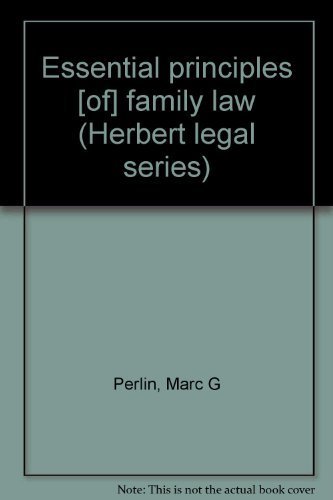Imagen de archivo de Essential principles [of] family law (Herbert legal series) a la venta por Robinson Street Books, IOBA