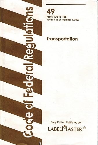 Stock image for Code of Federal Regulations: Title 49, Transportation" for sale by Hawking Books