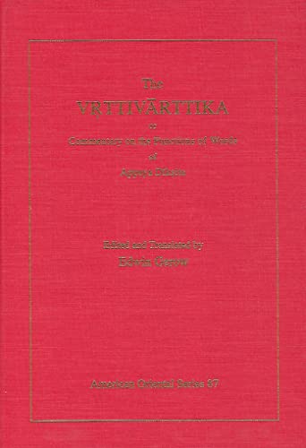 Stock image for Vrttivarttika or Commentary on the Functions of Words of Appaya Diksita for sale by Revaluation Books