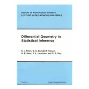 9780940600126: Differential Geometry in Statistical Inference