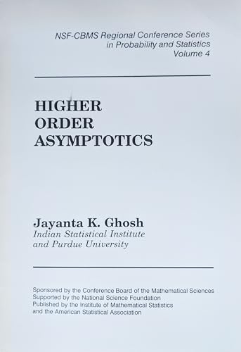 Higher Order Asymptotics (9780940600317) by Ghosh, J. K.