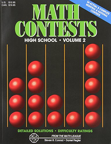 9780940805040: Math Contests: High School : School Years 1982-83 Through 1990-91