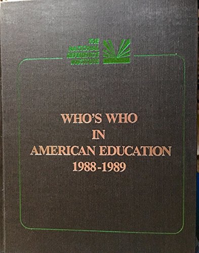 Imagen de archivo de Who's Who in American Education 1988-1989 a la venta por ThriftBooks-Atlanta
