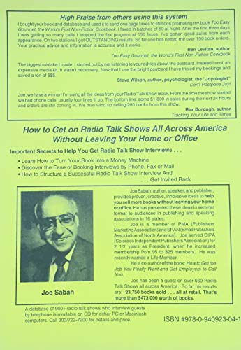 Imagen de archivo de How to Get on Radio Talk Shows All Across America w/o Leaving Home a la venta por HPB-Emerald