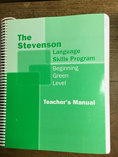 Beispielbild fr The Stevenson Language Skills Program - Beginning Green Level - Teacher's Manual zum Verkauf von HPB-Red