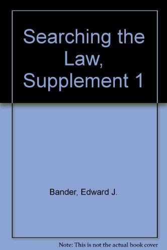 9780941320573: Searching the Law, Supplement 1