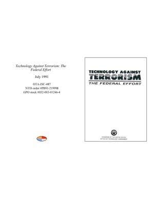 Stock image for Technology Against Terrorism: The Federal Effort for sale by Gorge Books