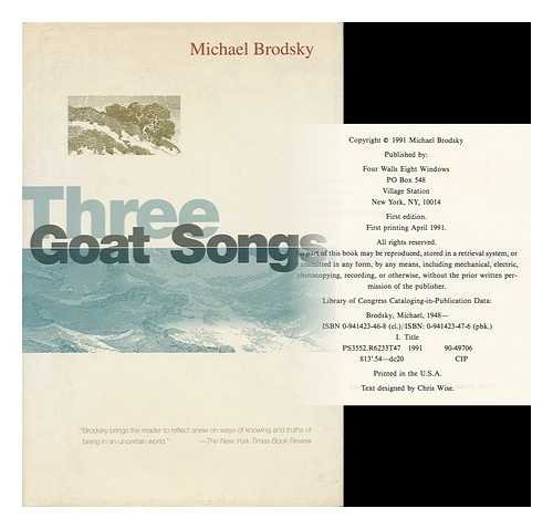 Beispielbild fr Three Goat Songs zum Verkauf von Optical Insights
