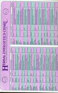 Herbal Energetics Chart 9" x 12" (9780941524292) by Frawley, David