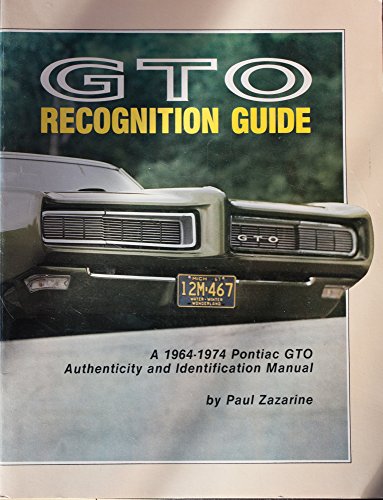 Imagen de archivo de GTO Recognition Guide a la venta por Goodwill Books