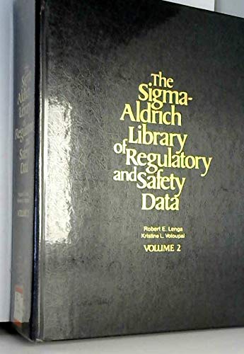 Imagen de archivo de Sigma-Aldrich Library of Regulatory and Safety Data (3 Volume Set) a la venta por ThriftBooks-Dallas