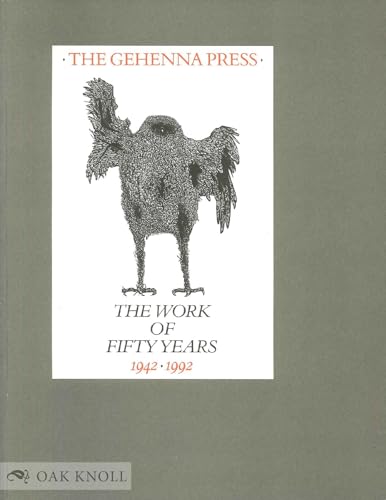 Beispielbild fr GEHENNA PRESS The Work of Fifty Years, 1942â"1992. The Catalogue of an Exhibition zum Verkauf von Riverow Bookshop
