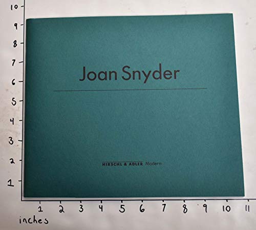 Imagen de archivo de Joan Snyder: March 17-April 16, 1988 a la venta por Zubal-Books, Since 1961