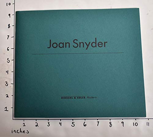 Stock image for Joan Snyder: March 17-April 16, 1988 for sale by Zubal-Books, Since 1961