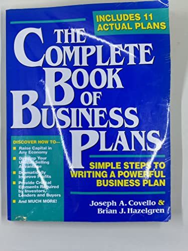 Beispielbild fr The Complete Book of Business Plans : Simple Steps to Writing a Powerful Business Plan zum Verkauf von Better World Books