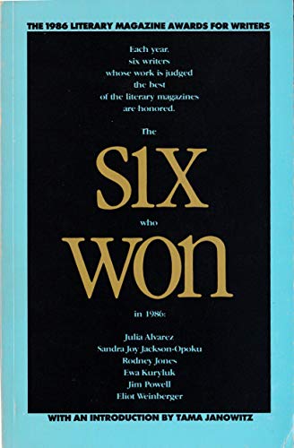 9780942332117: Six/Won: The 1986 Literary Magazine Awards for Writers