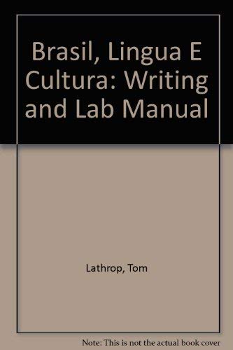 Stock image for Brasil, Lingua E Cultura: Writing and Lab Manual for sale by HPB-Ruby