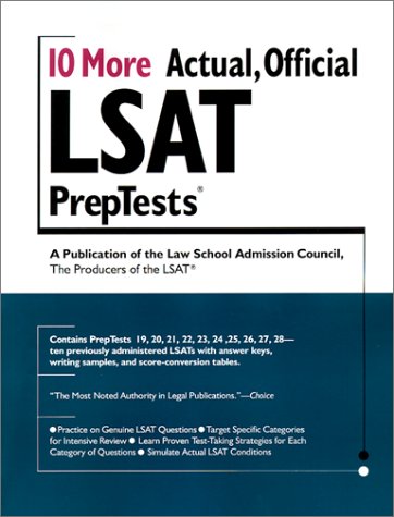 9780942639803: 10 More Actual, Official LSAT PrepTests (Lsat Series)