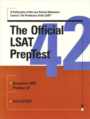 Stock image for The Official LSAT PrepTest 42 (Official LSAT PrepTest) for sale by Buyback Express